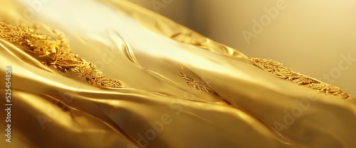 Gold abstract background 3D illustrations 