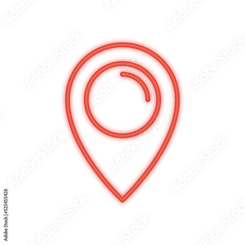 location pin neon icon