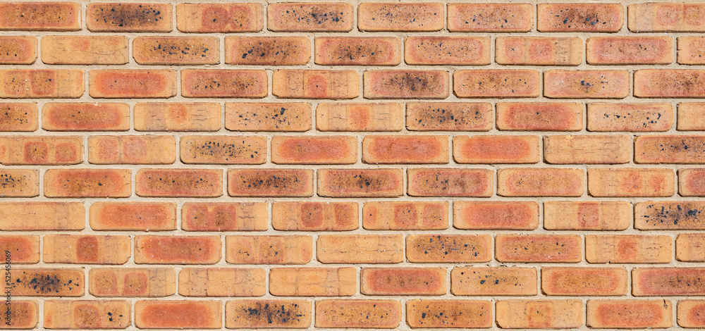 Obraz premium Background of full screen red brick wall.
