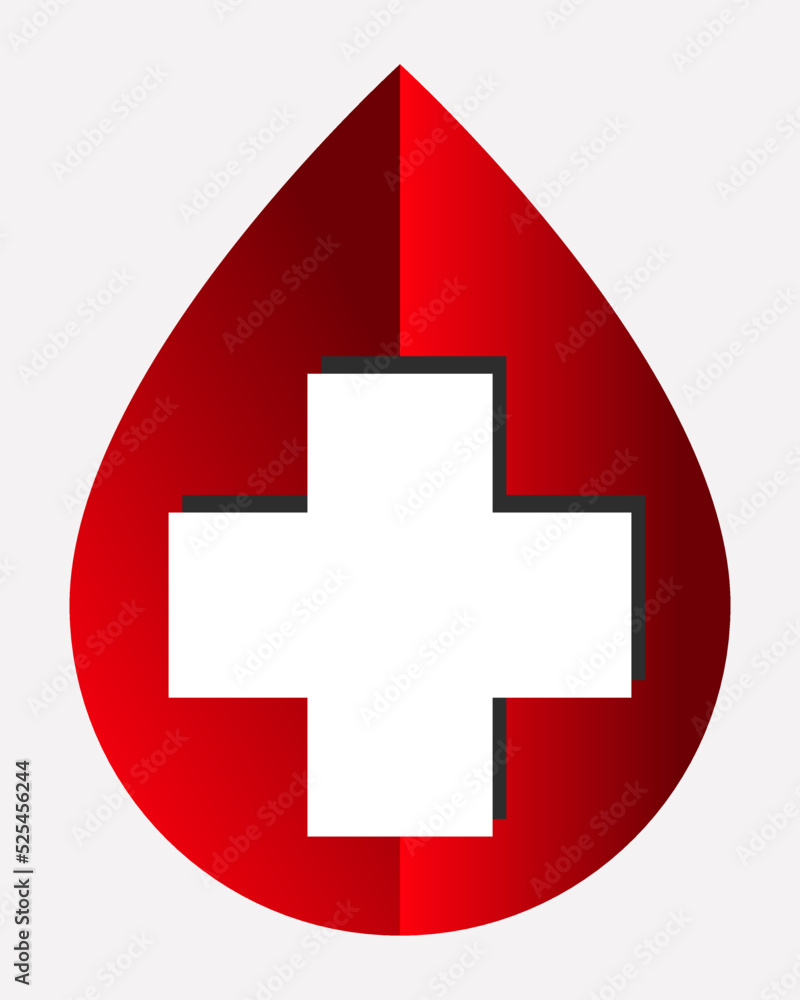 Red blood drop. Droplet blood flat icon Isolated vector. Red blood drop. Droplet blood flat icon Isolated vector.