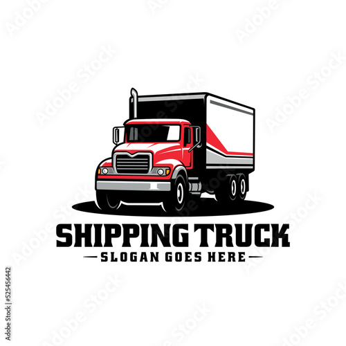 freight delivery truck, semi truck, dump truck isolated vector