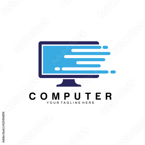 computer logo vector design template
