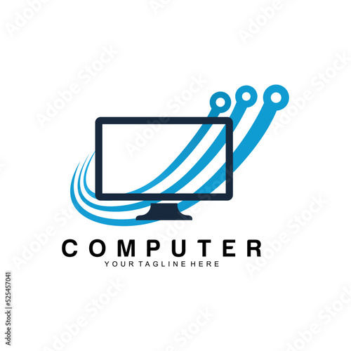 computer logo vector design template