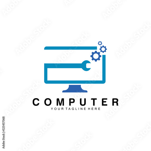 computer logo vector design template