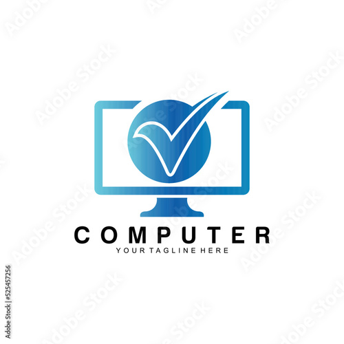 computer logo vector design template
