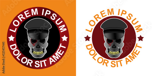 Police skull vector for logo, emblem, badge, etc.