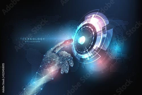 Hi-tech digital technology futuristic circuit digital. Abstract futuristic design. artificial intelligence. Modern futuristic design. Abstract technology vector illustration background.