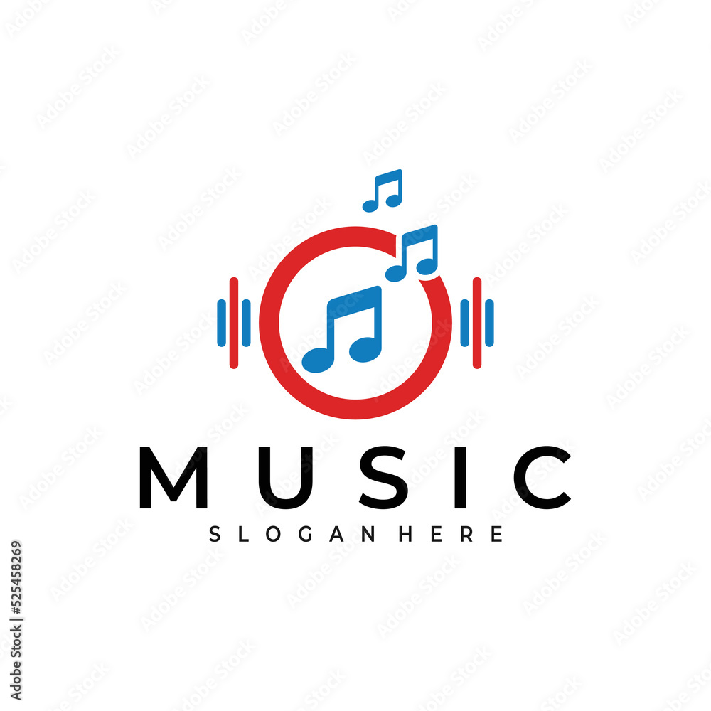 music logo vector design template music logo vector design template