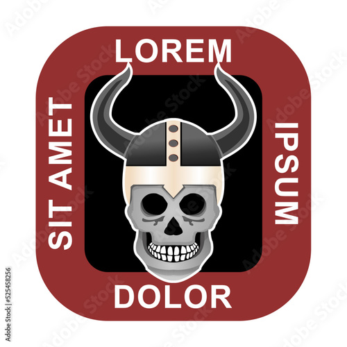 Viking skull vector. Easy to apply for logos, emblems, badges, community stickers, t-shirts, etc