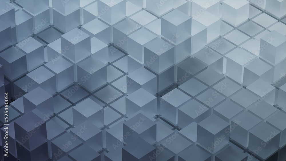 Grey, Translucent Cubes Neatly Constructed to create a Futuristic Tech Wallpaper. 3D Render. Grey, Translucent Cubes Neatly Constructed to create a Futuristic Tech Wallpaper. 3D Render.