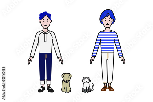 家族の多様性を表現したイラスト