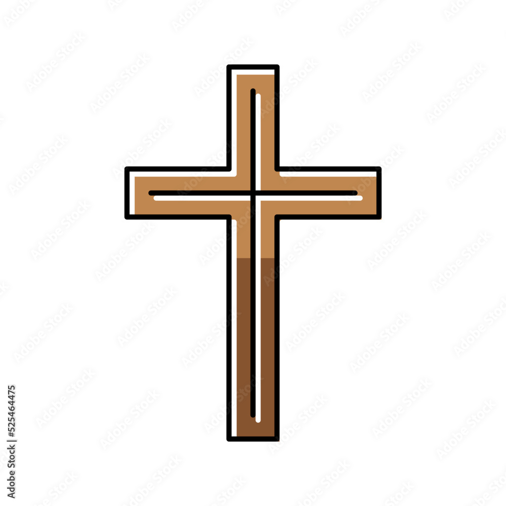 christianity religion color icon vector illustration