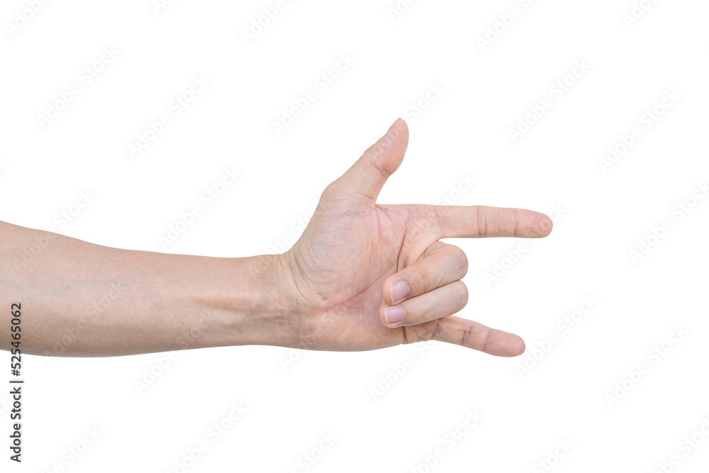 Closeup of male hand showing gesture sign on transparent background - PNG format. Closeup of male hand showing gesture sign on transparent background - PNG format.
