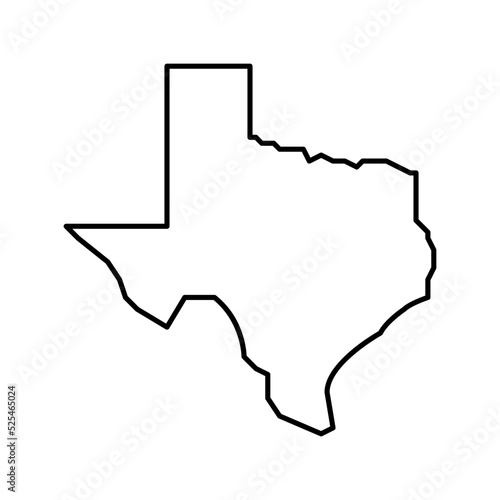 texas state line icon vector illustration