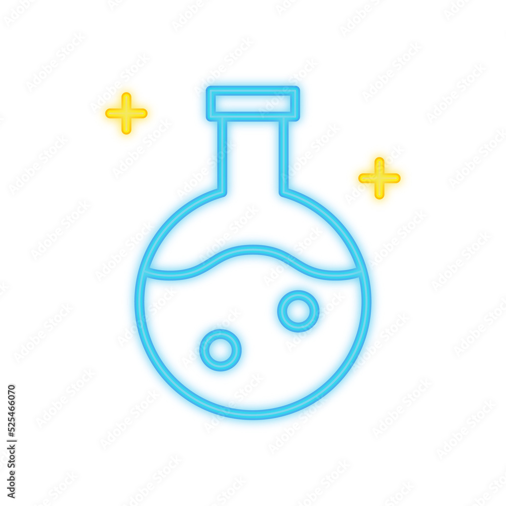 science test tube neon icon science test tube neon icon