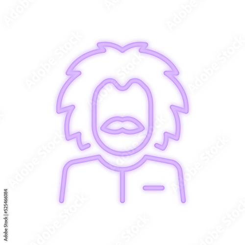 scientist neon icon