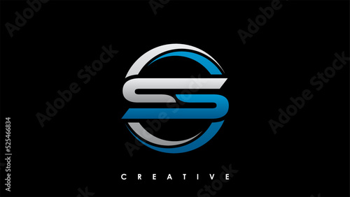 SS Letter Initial Logo Design Template Vector Illustration