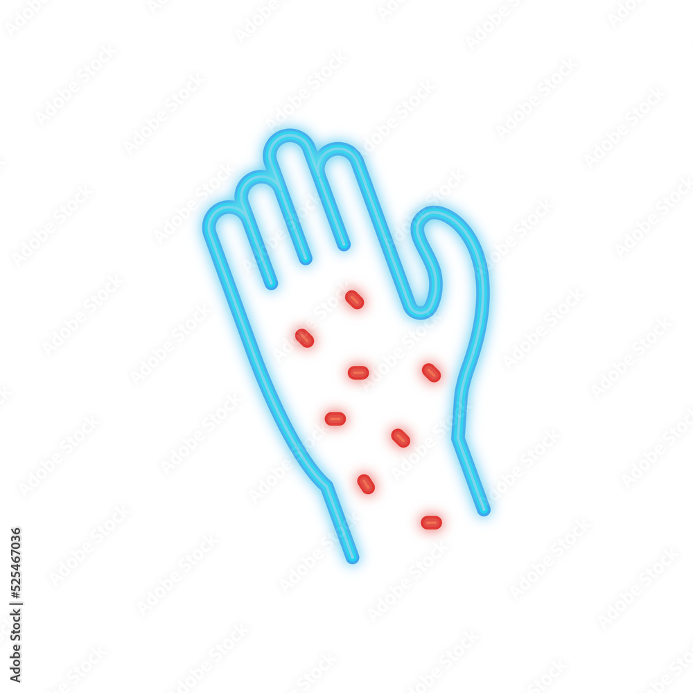 Obraz premium allergy neon icon