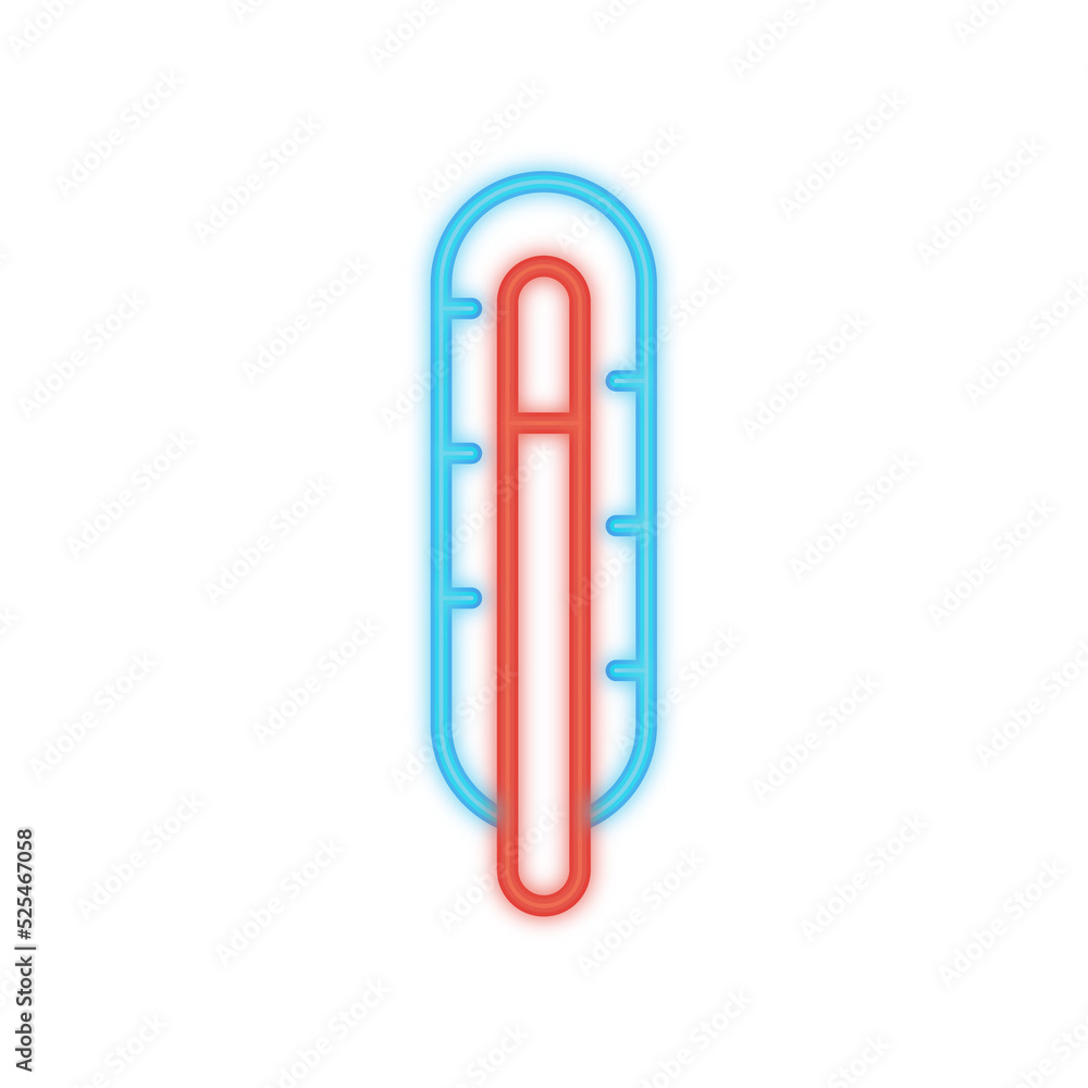 thermometer neon icon thermometer neon icon