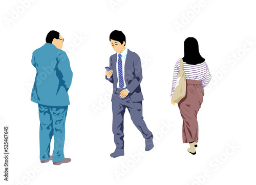 通行人、街の人々