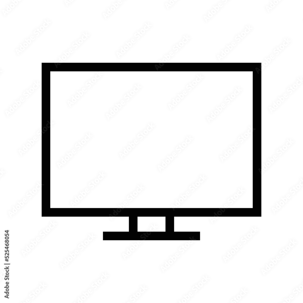LCD monitor vector icon symbol design