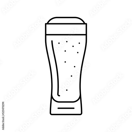 india pale ale beer glass line icon vector illustration