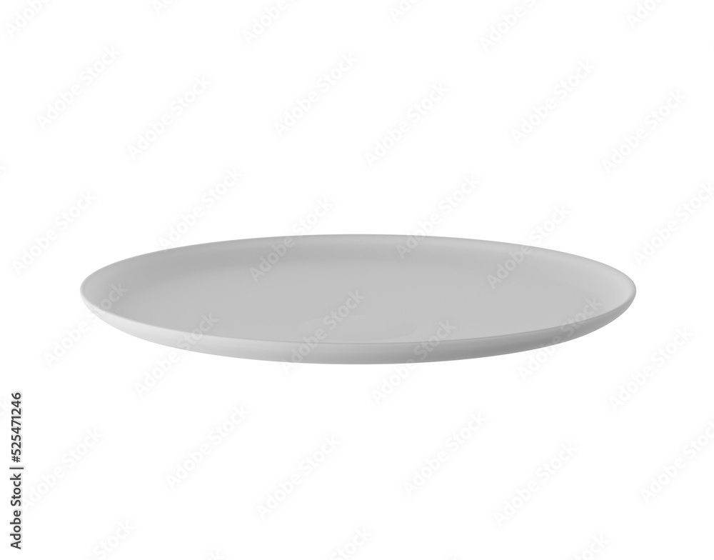 Set of white plate isolated on alpha background 3D Render Set of white plate isolated on alpha background 3D Render