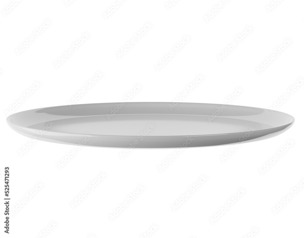 Set of white plate isolated on alpha background 3D Render Set of white plate isolated on alpha background 3D Render