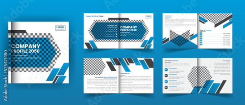 Bifold 8 pages square brochure design