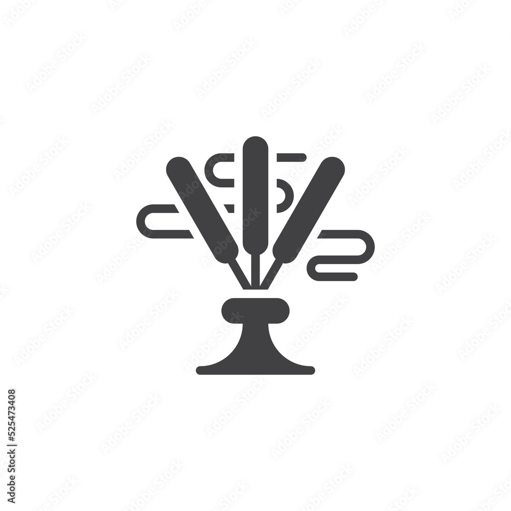 Incense sticks vector icon Incense sticks vector icon
