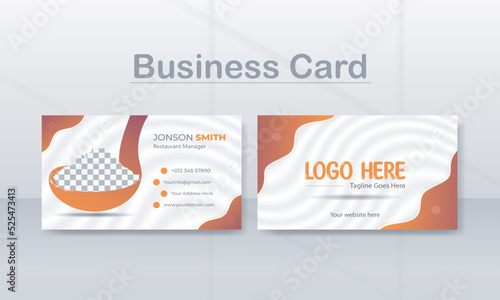 Restaurant Business Card Template For delicious recipe promotional business.