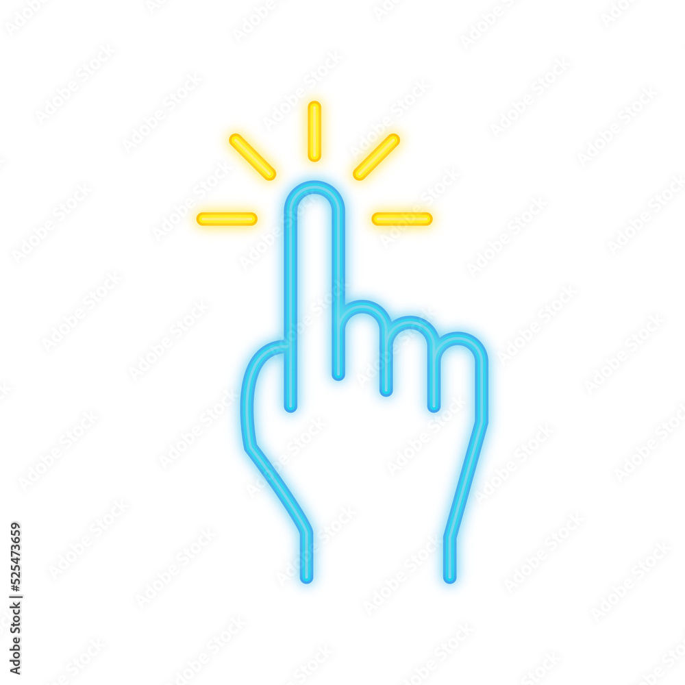 Obraz premium single tap neon icon