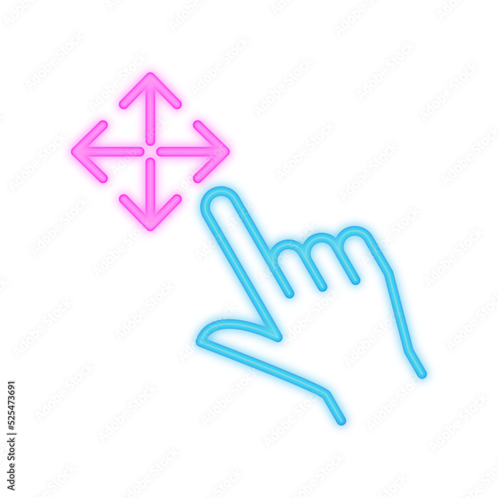 Obraz premium drag neon icon