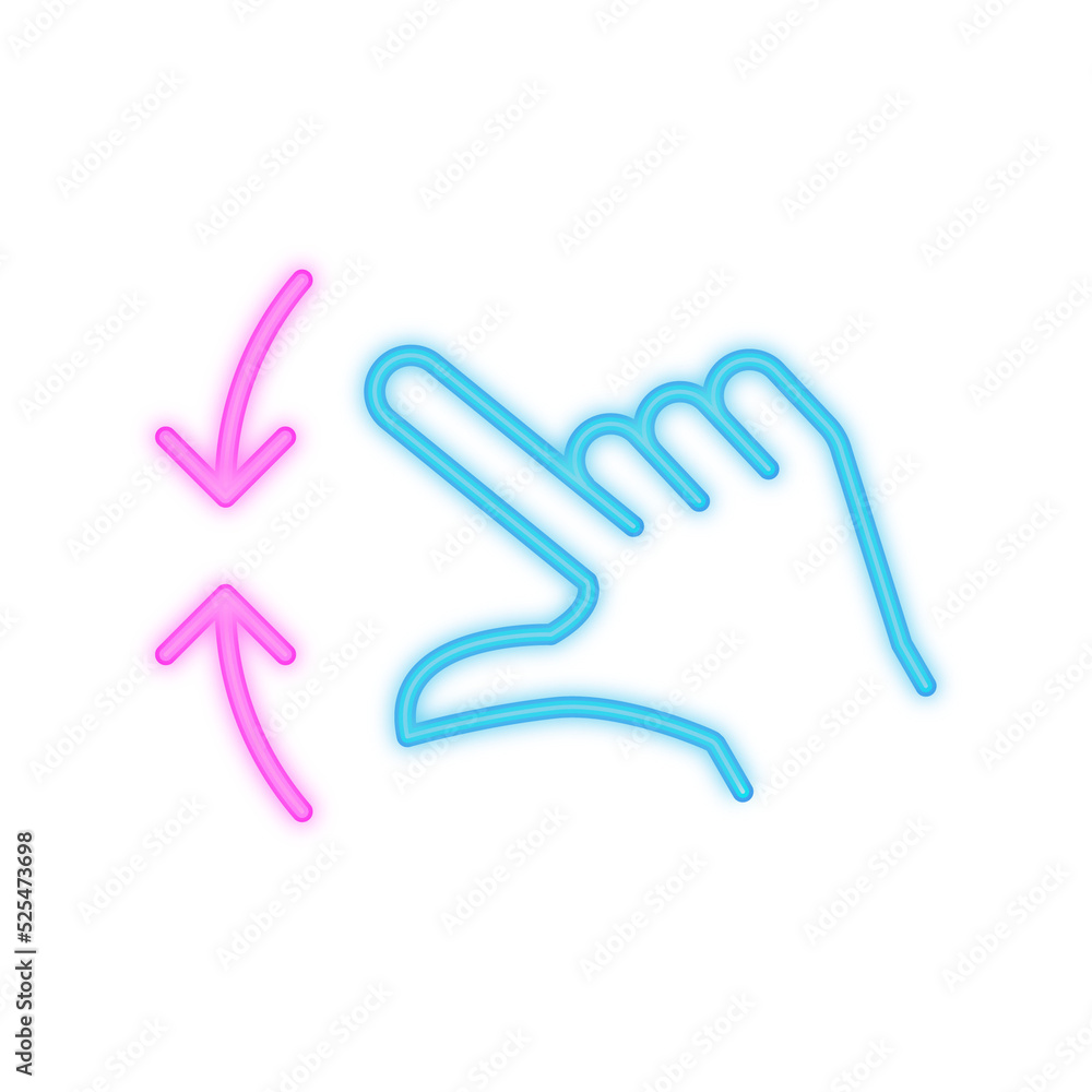 pinch neon icon pinch neon icon