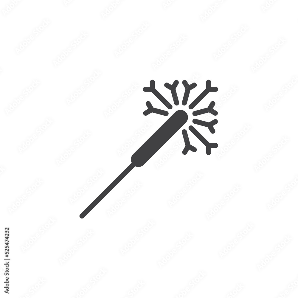 Sparkler vector icon Sparkler vector icon