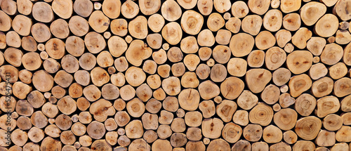 background of the Pile of wood logs ready for winter