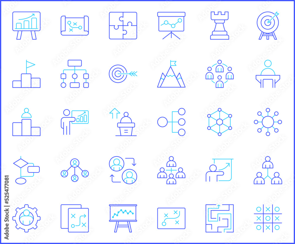 Simple Set of strategy Related Vector Line Icons. Contains such Icons as goals, success, logic, graphs, reports, business, growth, targets and more. Simple Set of strategy Related Vector Line Icons. Contains such Icons as goals, success, logic, graphs, reports, business, growth, targets and more.