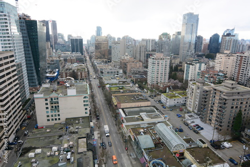 Aerial City Urban Buildings Skyline Daytime Cold