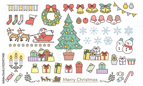 クリスマス　アイコン　イラストセット