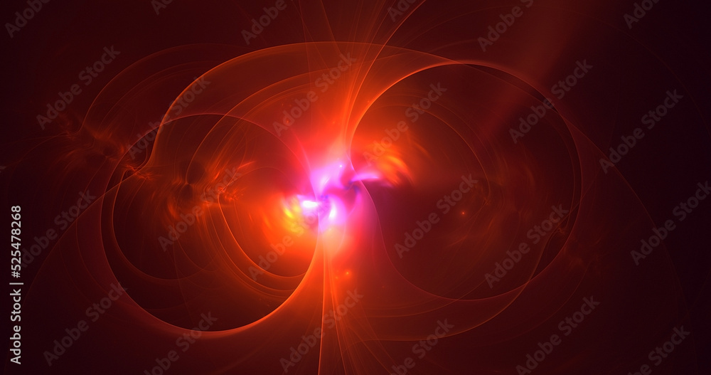 Obraz premium 3D rendering abstract multicolor fractal light background