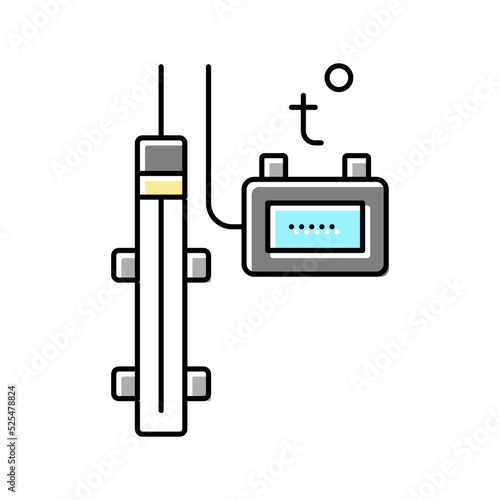 heater aquarium fish color icon vector illustration