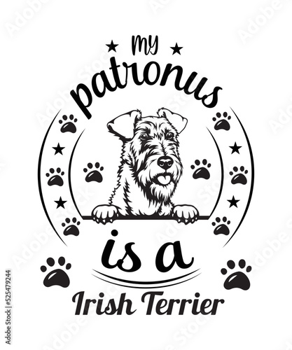 my Patronus is a Trish terrier t-shirt design