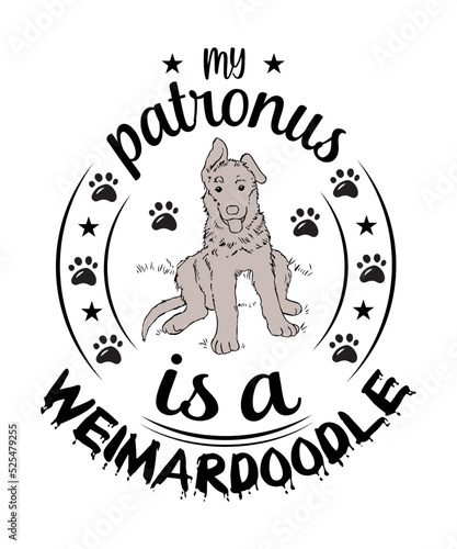 my Patronus is a weimardoodle t-shirt design