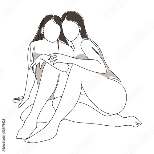 Minimalist Neutral Woman Illustration 