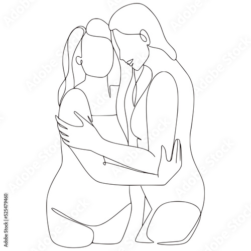 Minimalist Monoline Lineart Women Illustration
