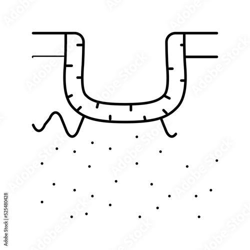 hypertrophic acne scar line icon vector illustration