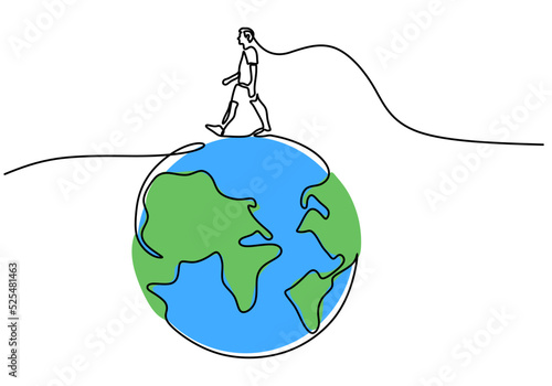 One continuous single line ...