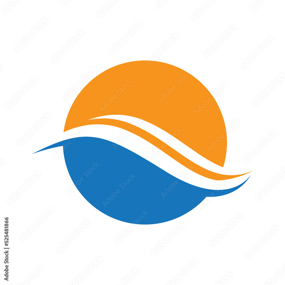 wave water logo vector template wave water logo vector template