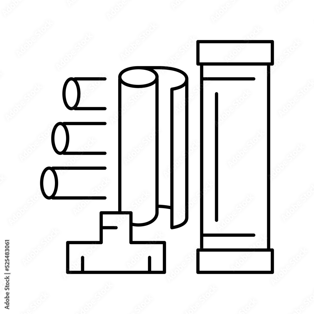 pipe plastic waste line icon vector illustration