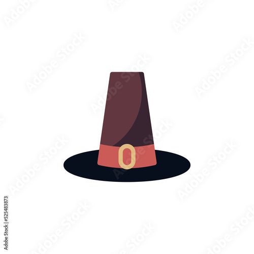Pilgrim hat flat icon
